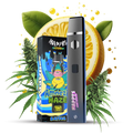 HappyAmsterdam Amnesia Haze Vape Produktbild mit Haze- und Kräuter-Elementen